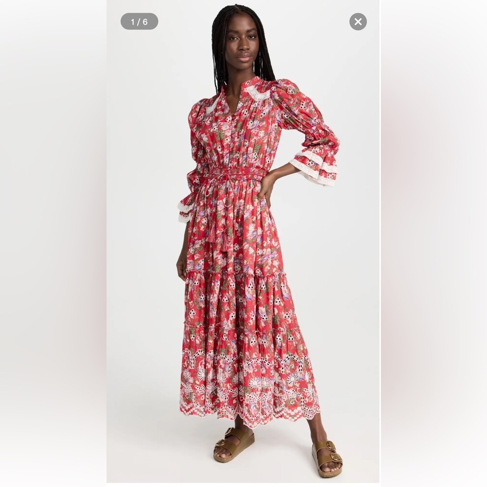 byTimo Broderie Anglaise Midi Dress